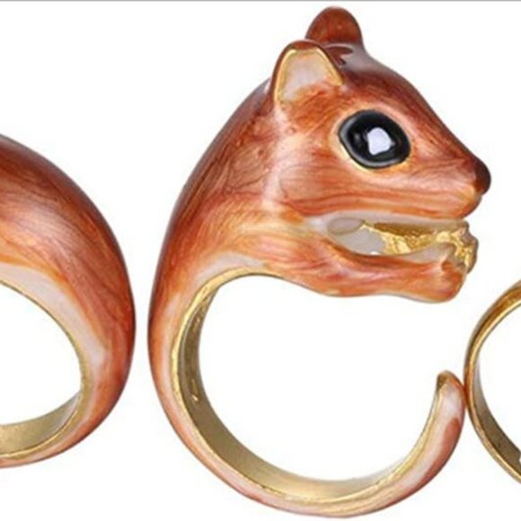 🦌 3-Piece Adjustable Deer & Antler Stacking Rings Set ✨ Cute Gift - Picture 3 of 11